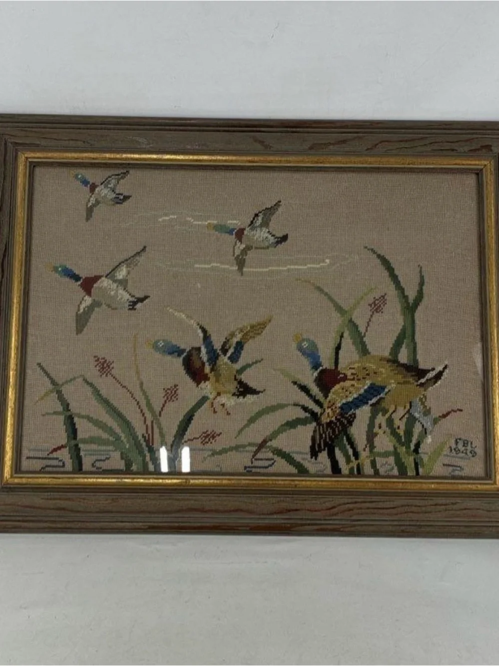 Handcrafted Duck Needlepoint